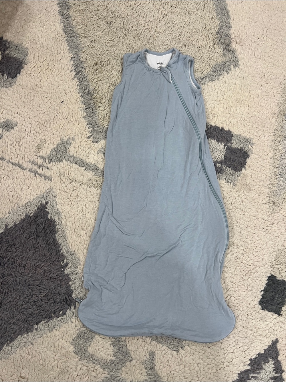 Light Blue Sleeveless Zippered Baby Sleep Sack
